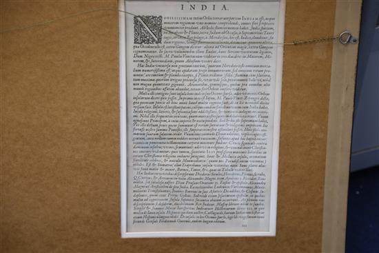 Abraham Ortelius Map of Indiae Orientalis Insulumquae, n.d. (1570 or later), Theatrum Orbis Terrarum Latin edition 14 x 20.25in.